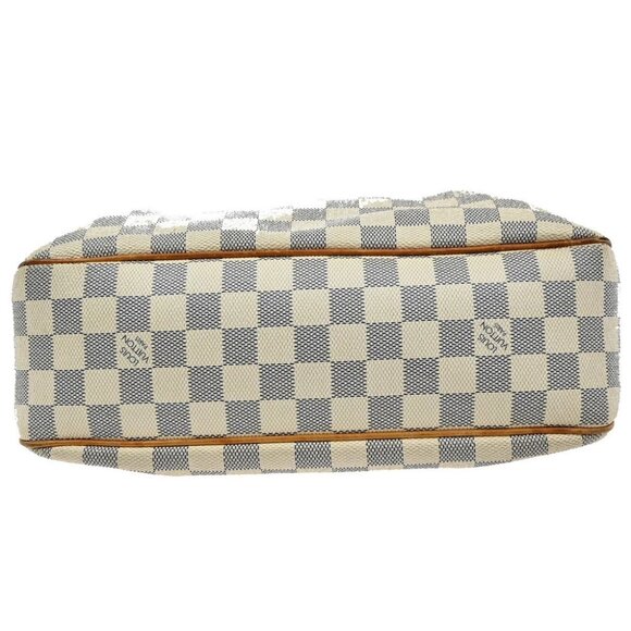 LOUIS VUITTON Siracusa PM Shoulder Bag Damier Azur Leather White - Picture 5 of 15